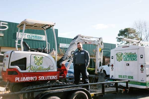 Matthew's Plumbing Solutions owner and equipment
